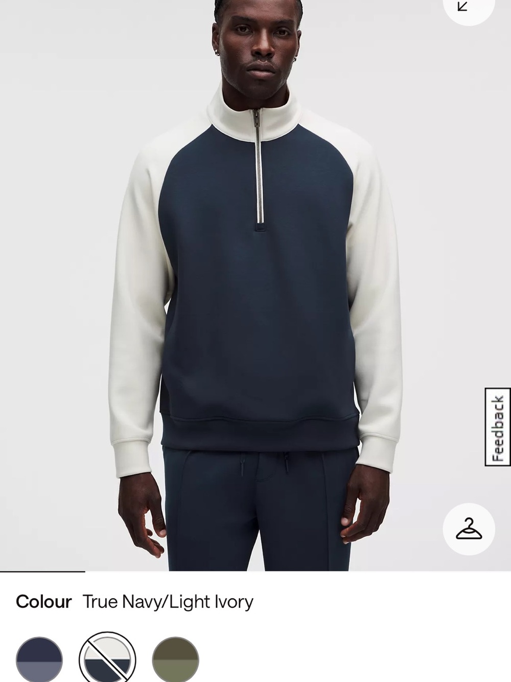 lululemon Smooth Spacer Half Zip Colourblock – Size Small – NWT